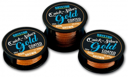 Шок-лідер KRYSTON Quicksilver Gold Coated Shock Leader/Hook link ― Офіційний представник Sportex