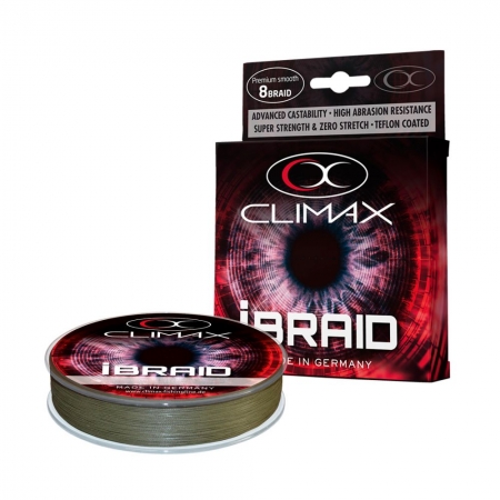 Шнур Climax iBraid 8 olive 275 m ― Офіційний представник Sportex
