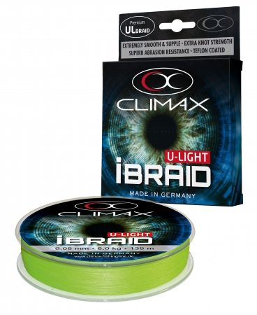 Шнур Climax iBraid 4 UL chrtreuse 135 m ― Офіційний представник Sportex